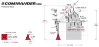 COMMANDER 1000 5PT10GASS Portable Galvanised Davit Crane with Winch and Cable 6 Meter